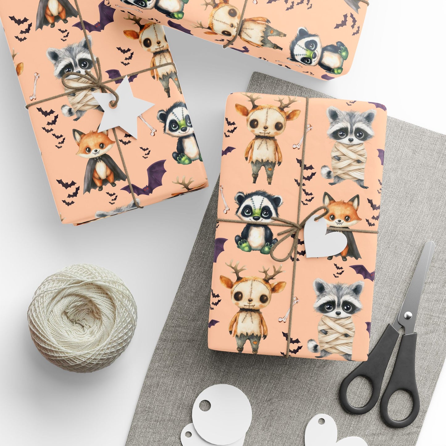 Boop or Boo – Halloween Critter Parade Wrapping Paper