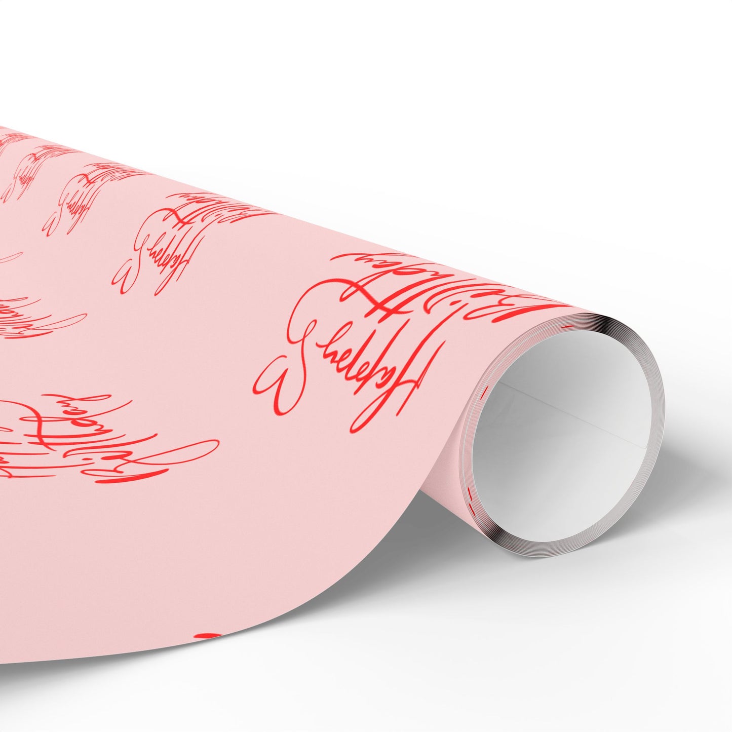 Cute Red and Pink Happy Birthday Wrapping Paper