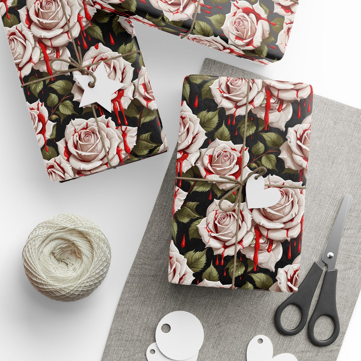 Alice in Wonderland White Roses Being Painted Red