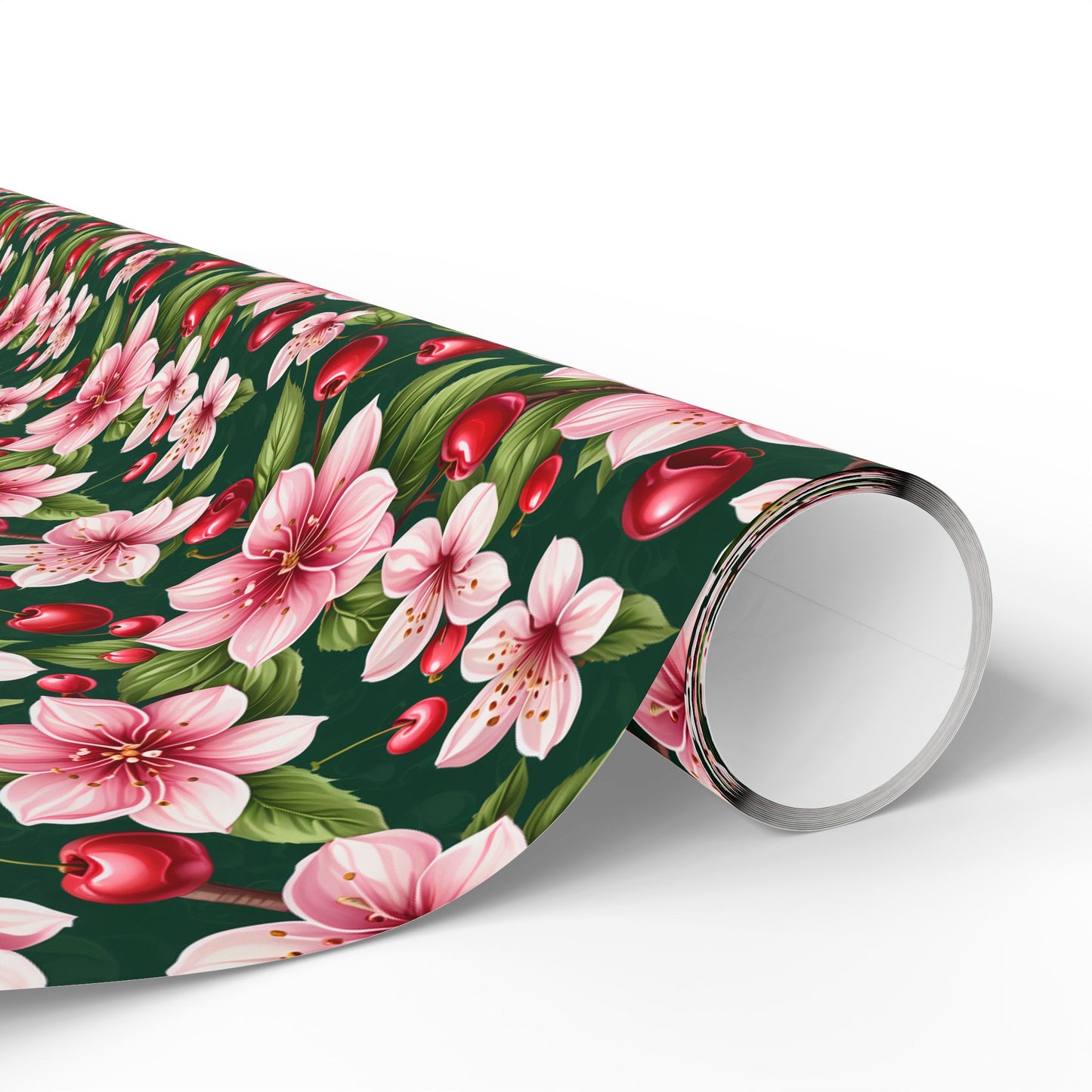 Wrapping Paper: Pink Cherry Floral Design