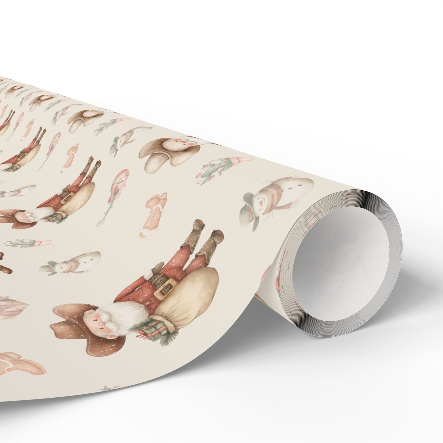 Santa’s Country Christmas – Western Cowboy Wrapping Paper