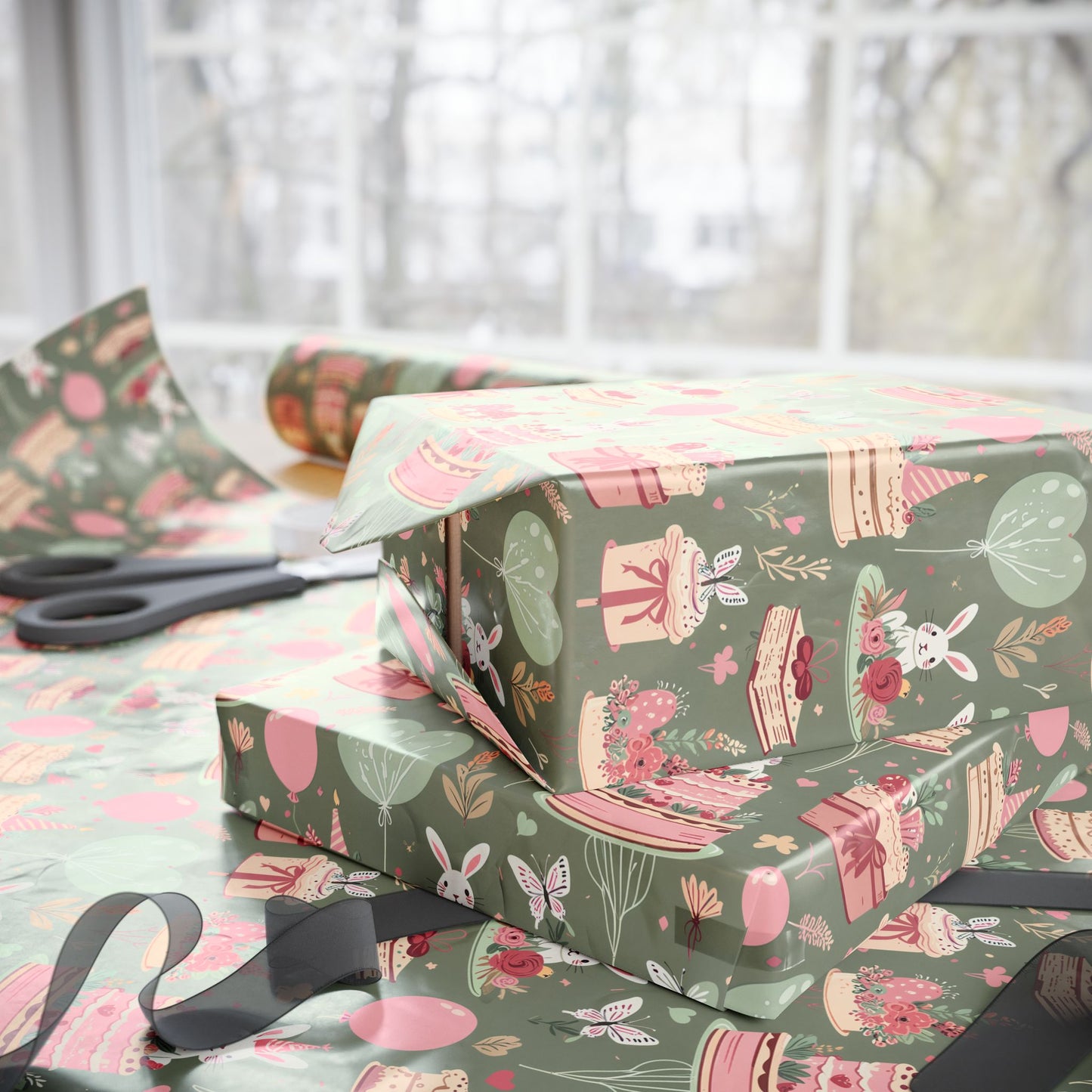 Charming Birthday Bunny Gift Wrap