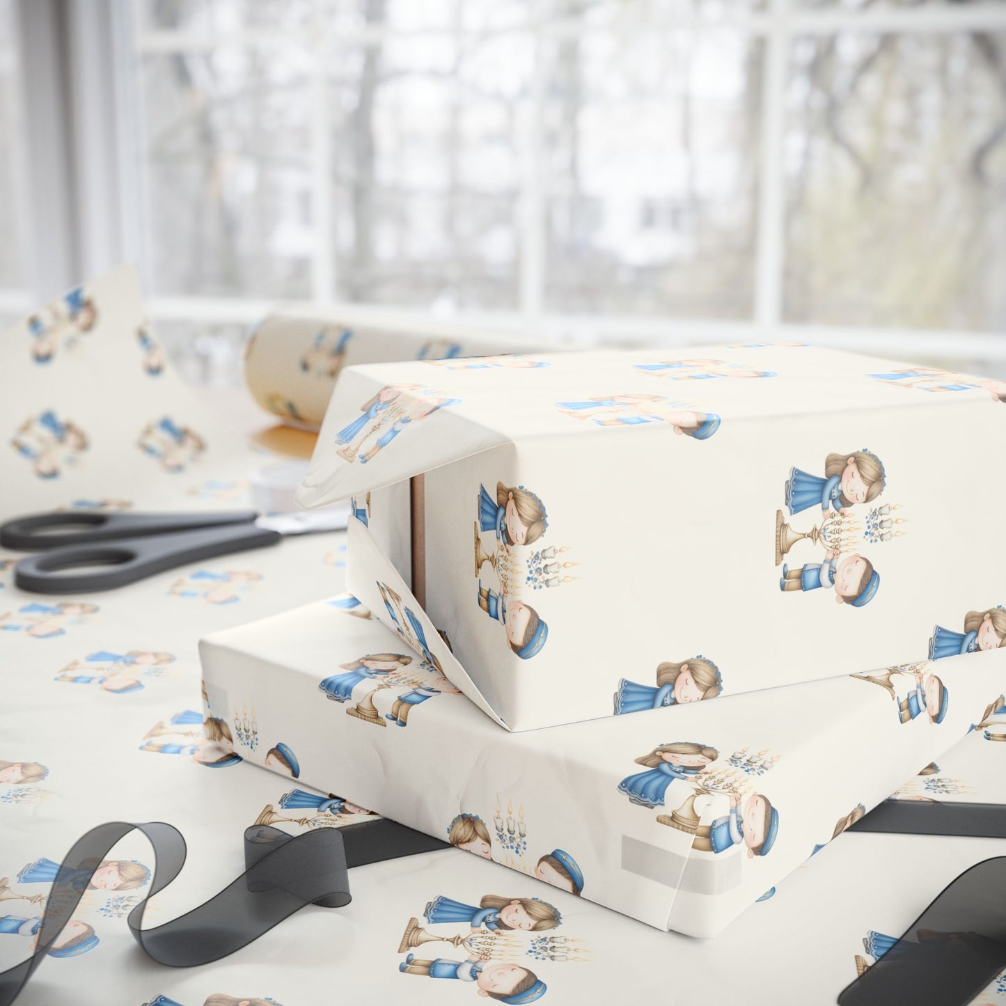 Menorah Lighting Wrapping Papers