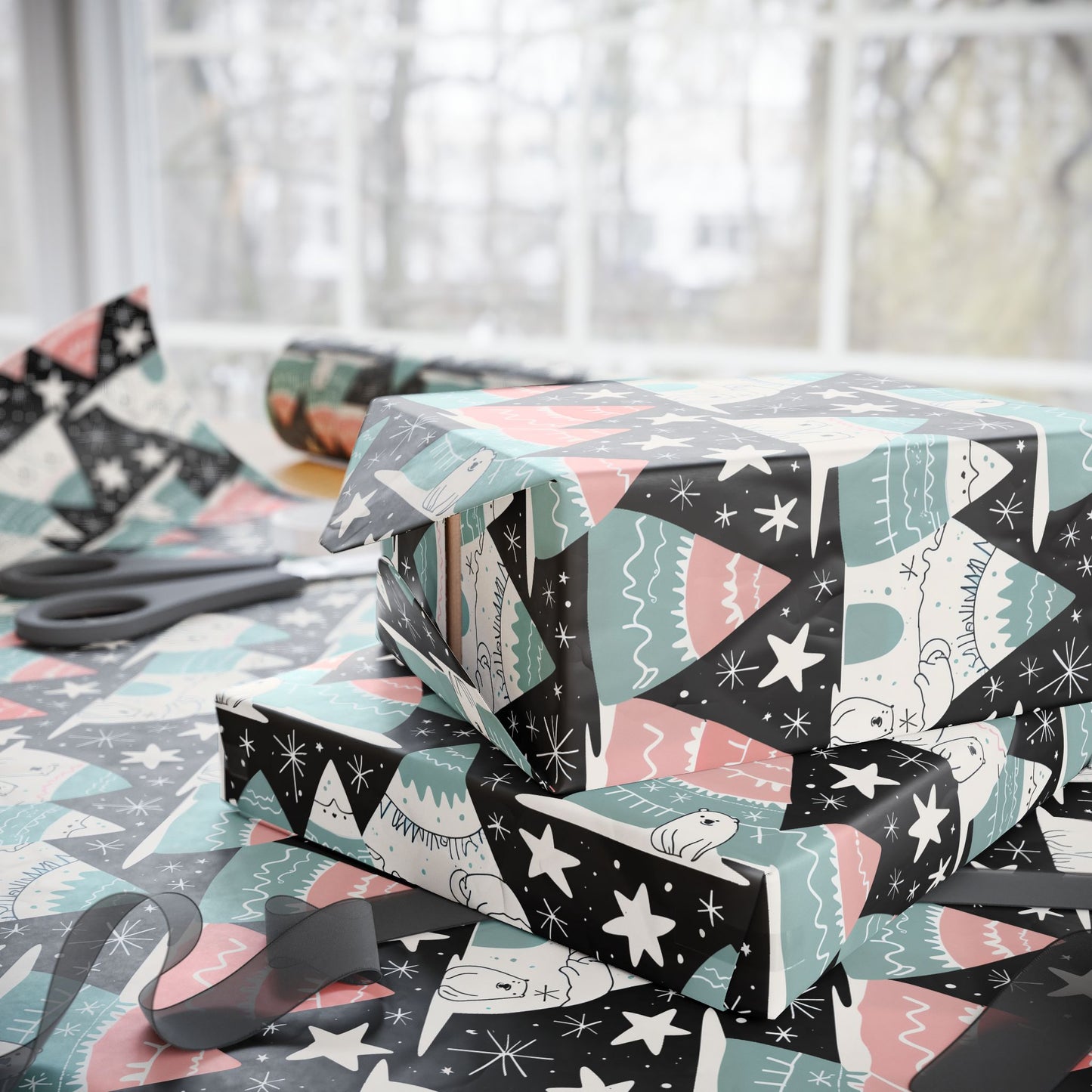 North Star Bears – Arctic Holiday Wrapping Paper