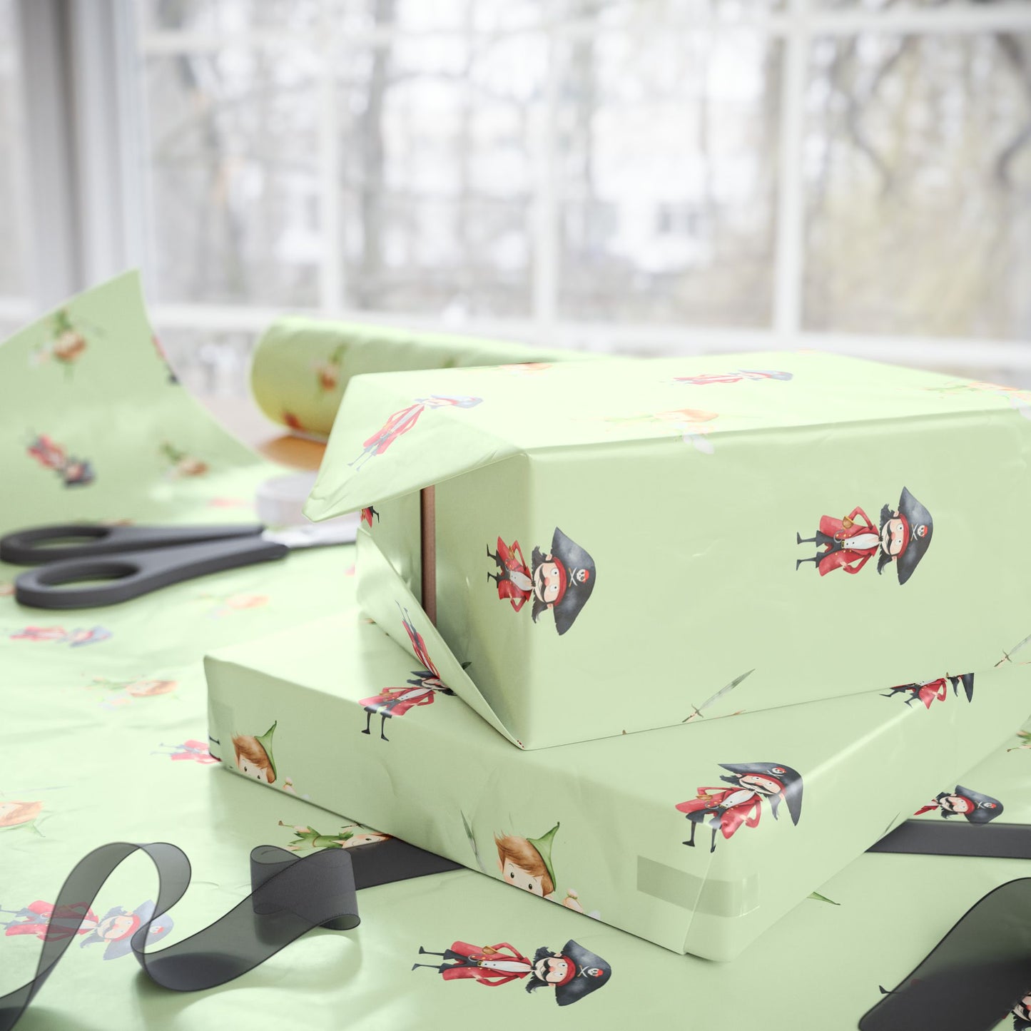 Peter Pan and Captin Hook Gift Wrap