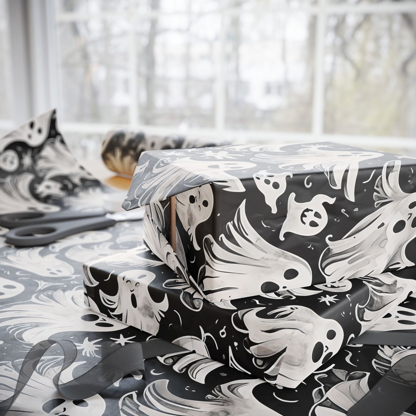 Ghostly Abstract Wrapping Paper
