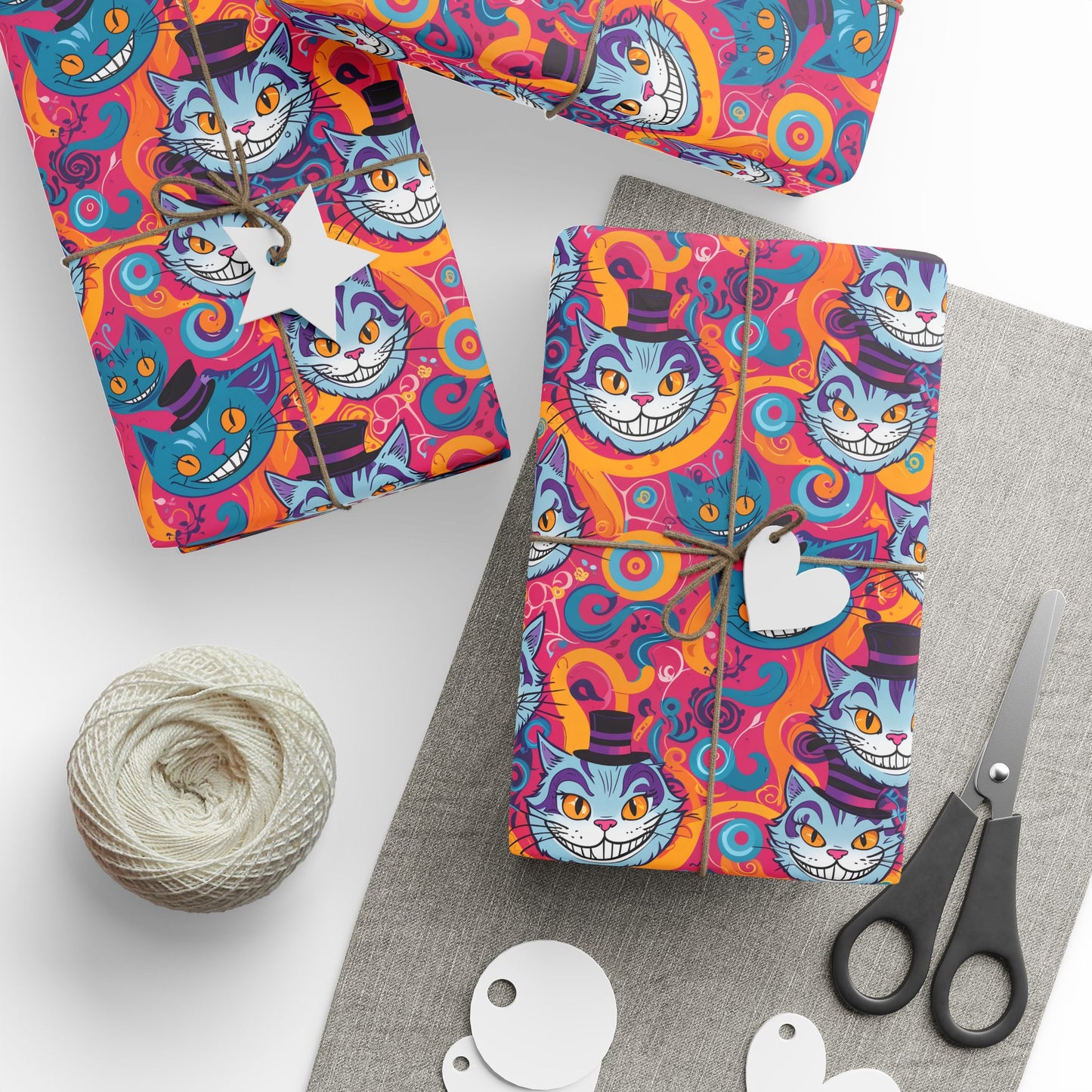 Vibrant Abstract Cheshire Cat GiftPaper