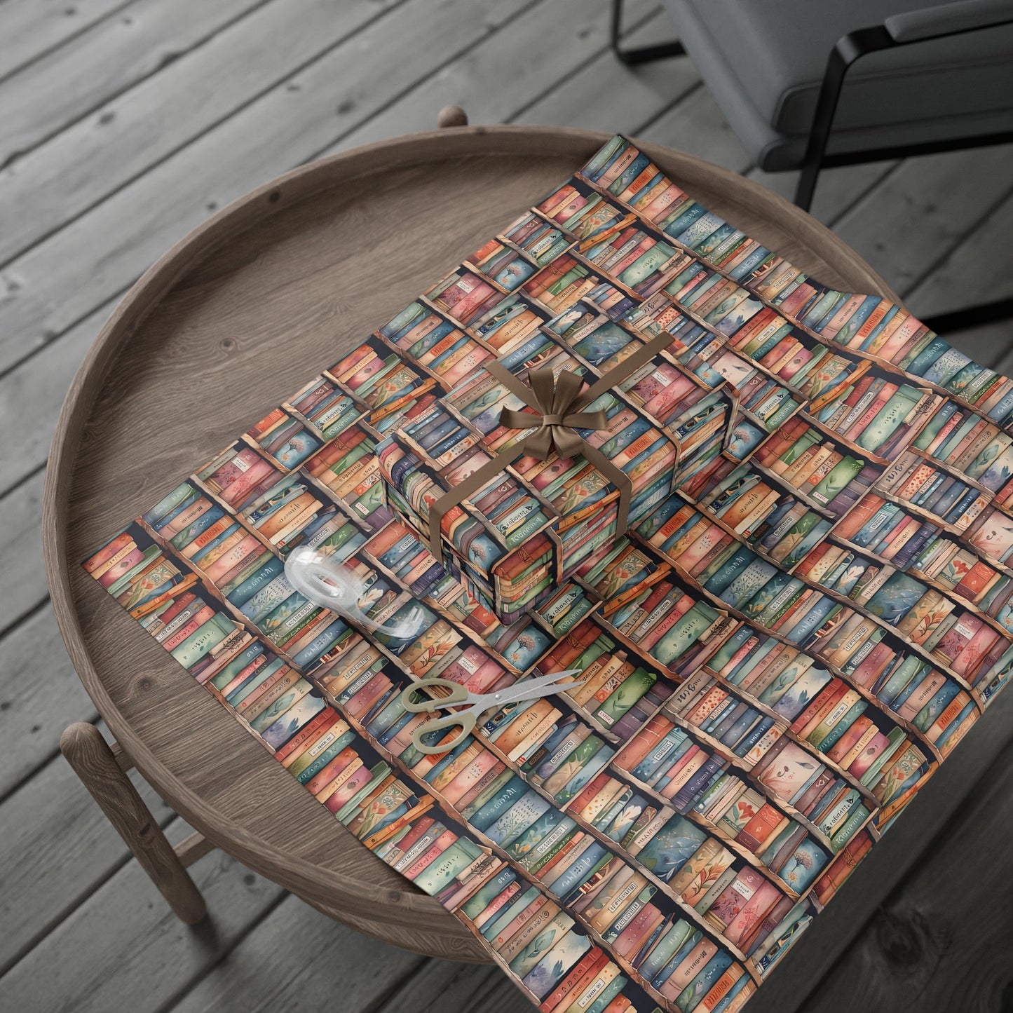 Shelf - Care – Whimsical Library Bookshelf Wrapping Paper