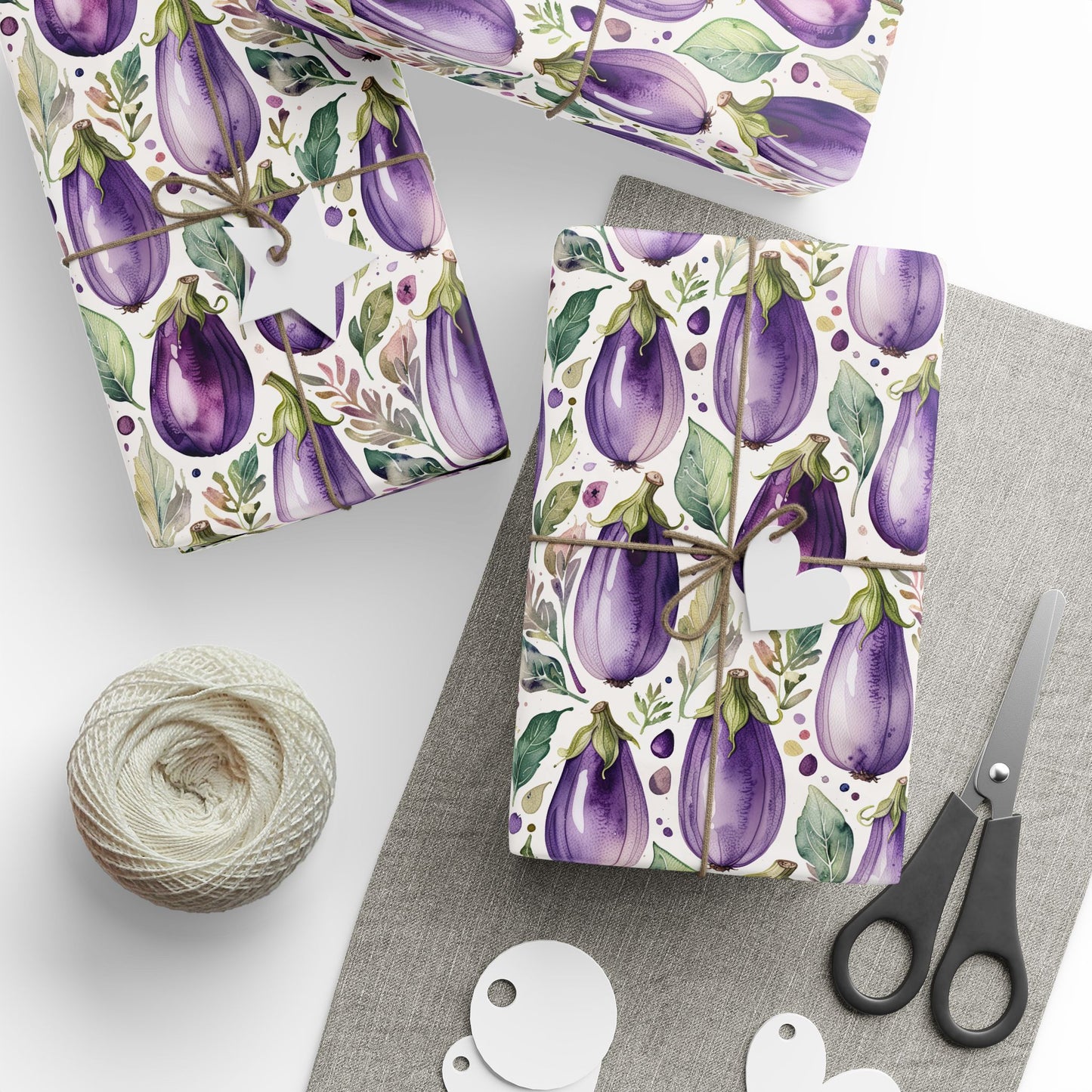 Wrapping Paper - Elegant Eggplant Design for Gift Wrapping