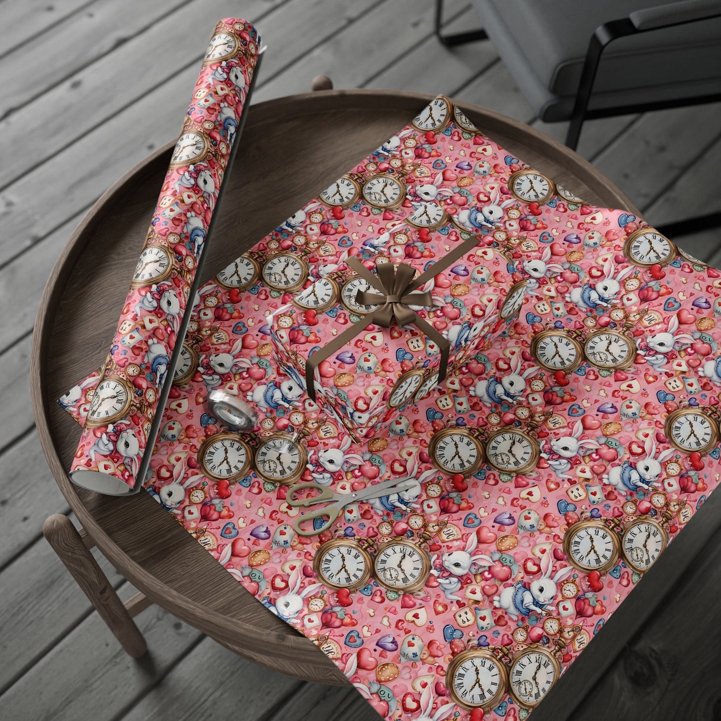 Enchanting Gift Wrap inspired by Alice in Wonderland - Pink Hues