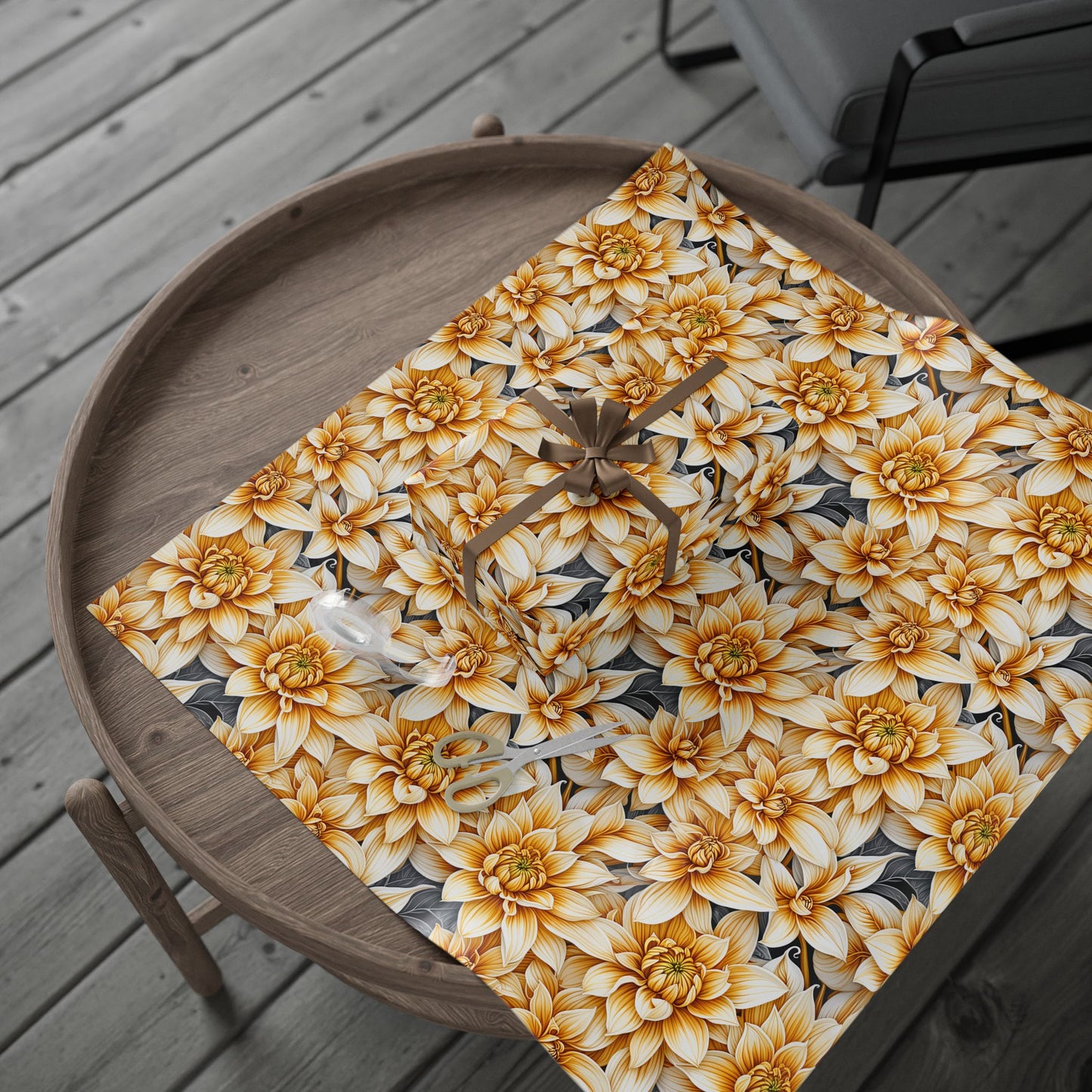 Yellow Dahlias Wrapping Papers