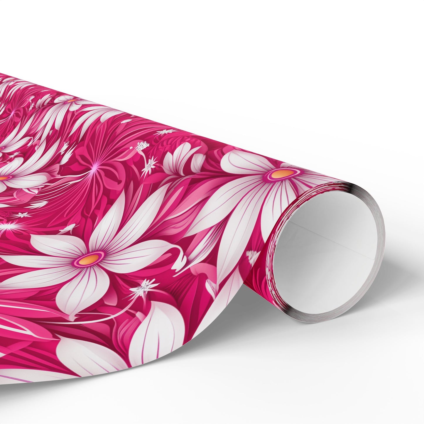 Pink and White Daisies Wrapping Paper