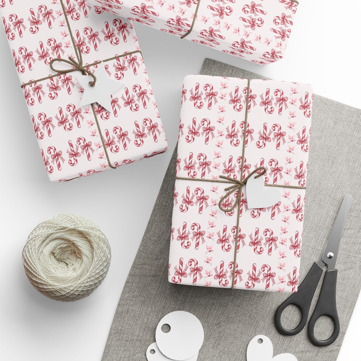 Peppermint Snaps – Vintage Candy Cane Wrapping Paper