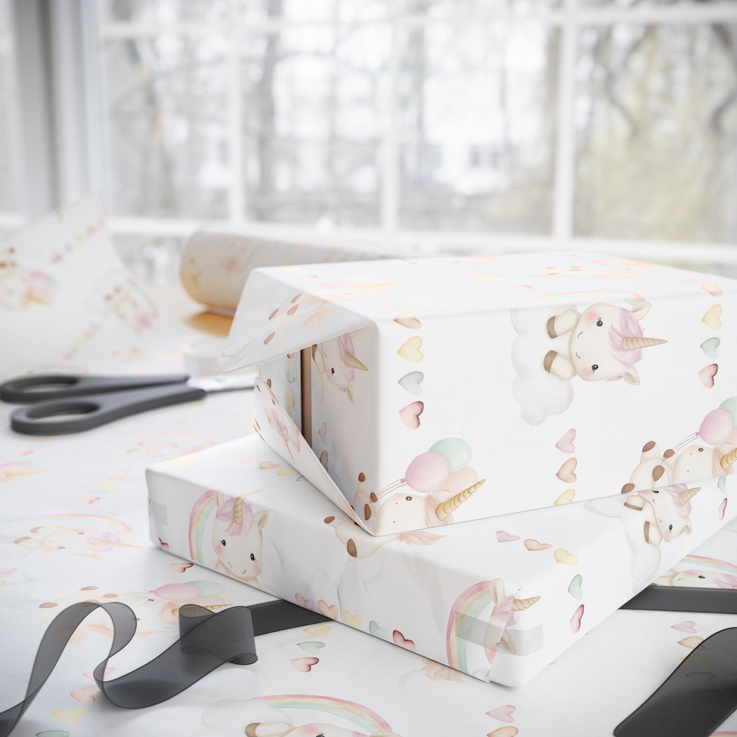Unicorn Heart Wrapping Paper