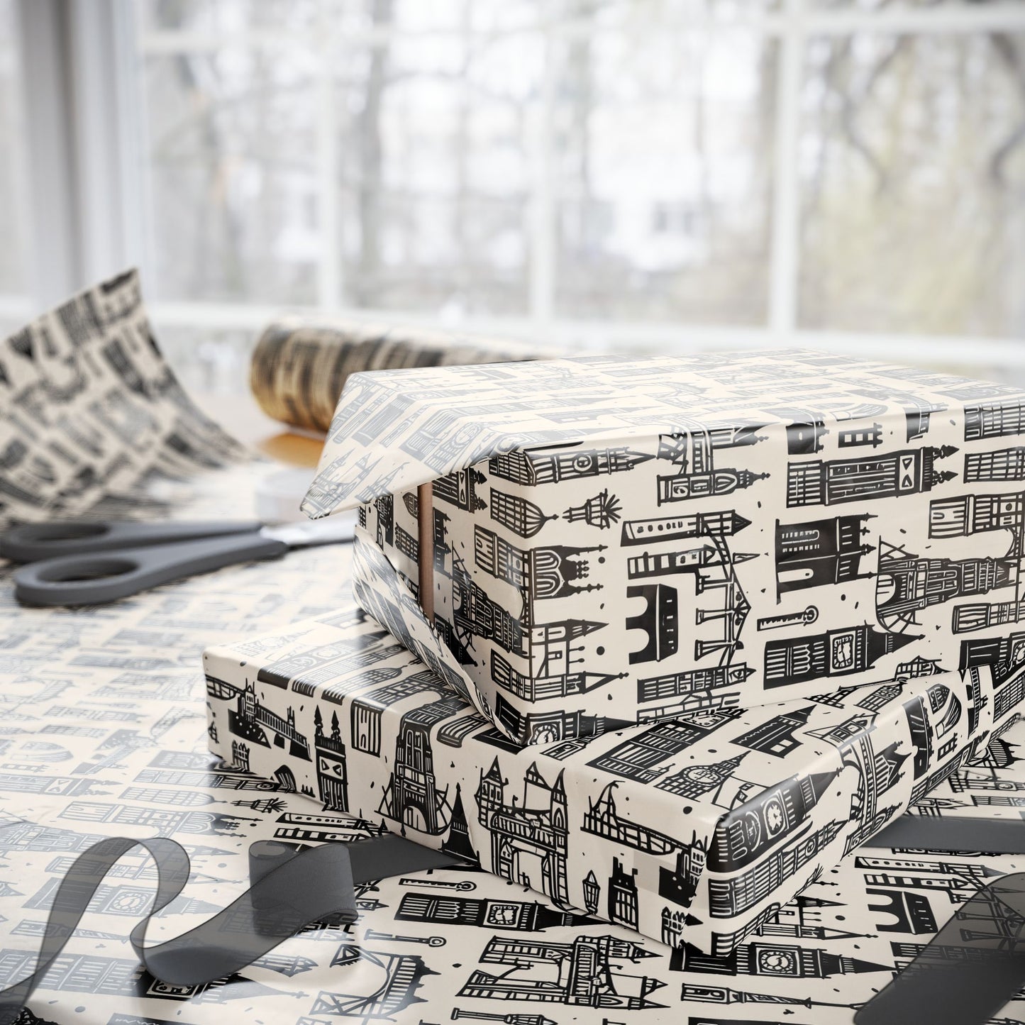 Wrapping Papers - Artistic Abstract Cityscape