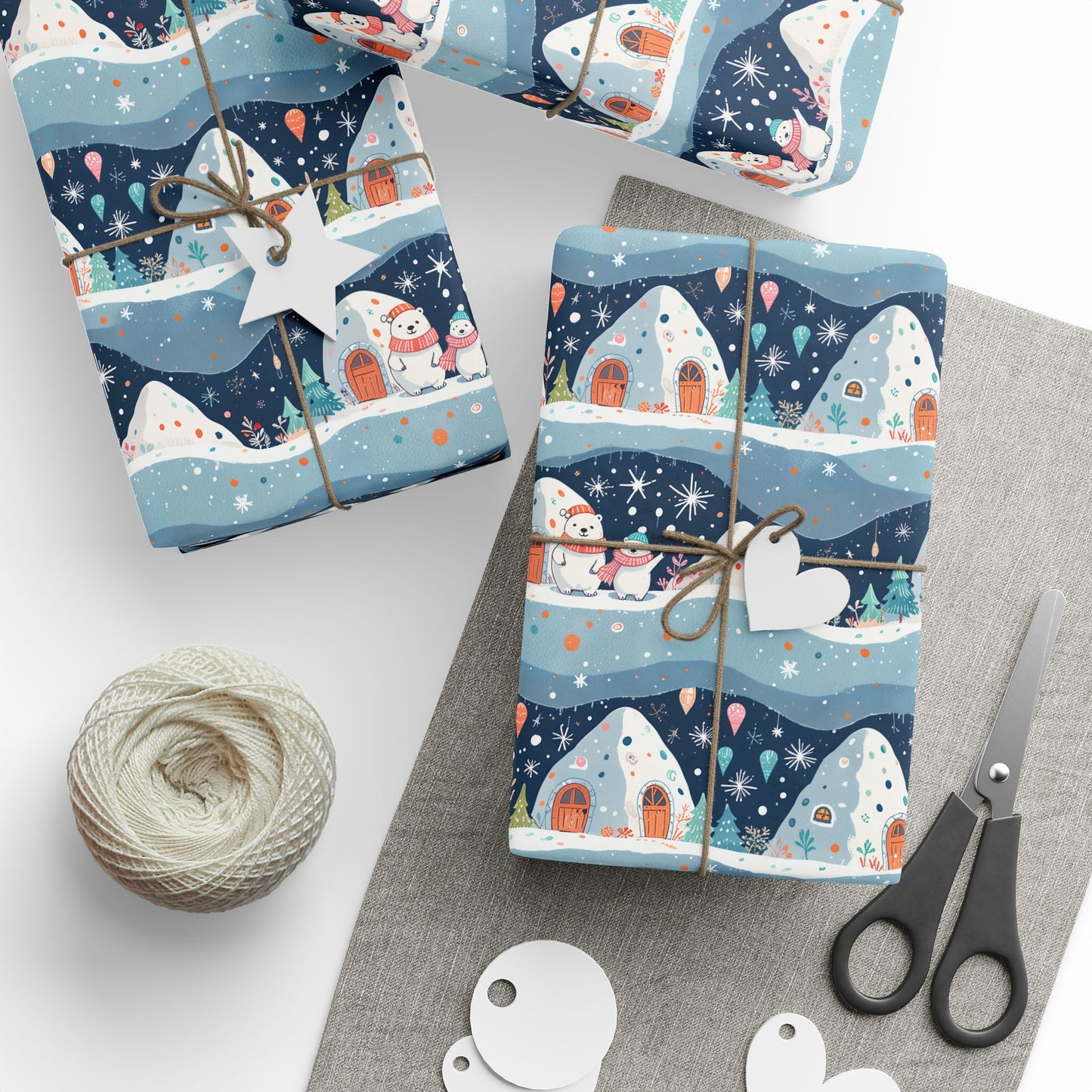 Igloo & Let Go – Polar Bear Village Wrapping Paper