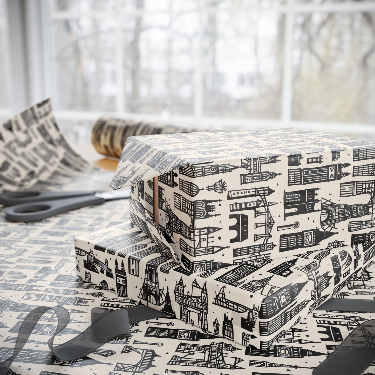 Wrapping Papers - Artistic Abstract Cityscape