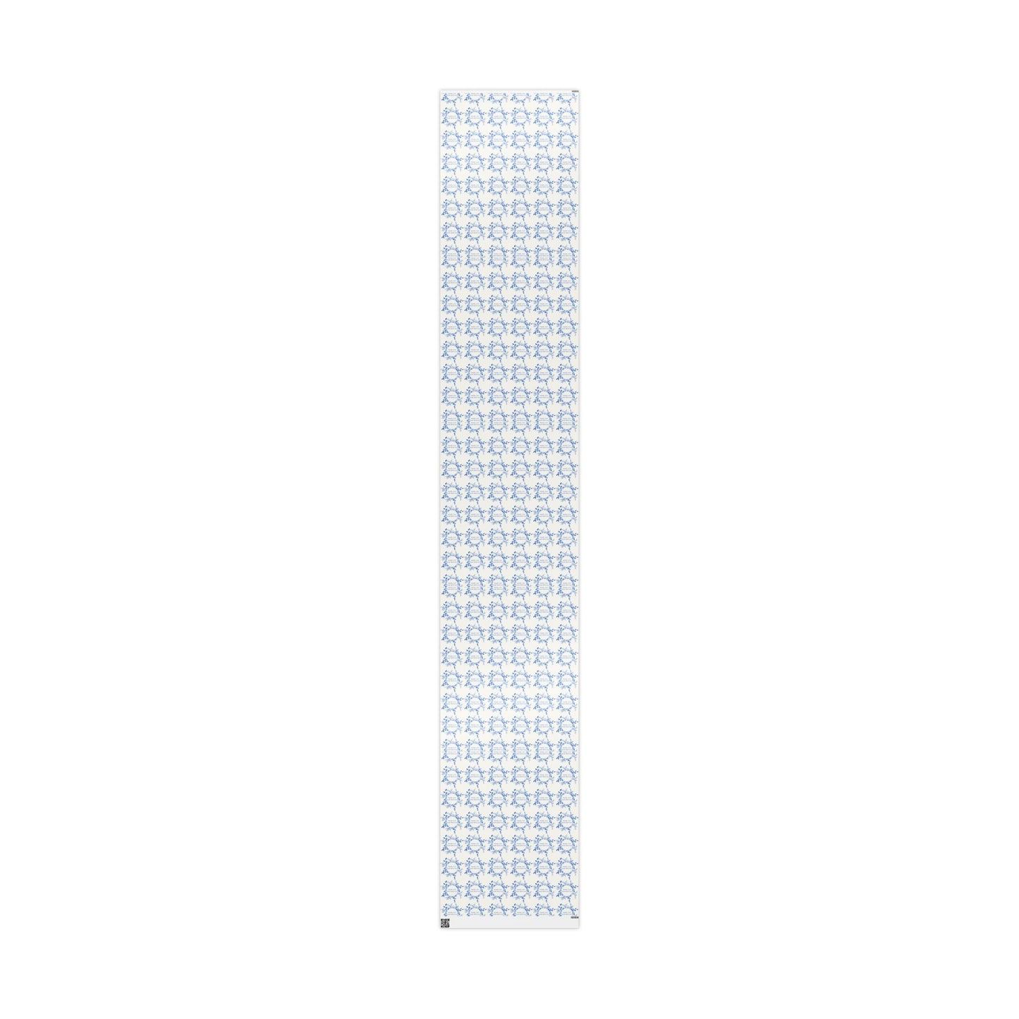Mazel Tov Bar Mitzvah Blue Floral Gift Wrap