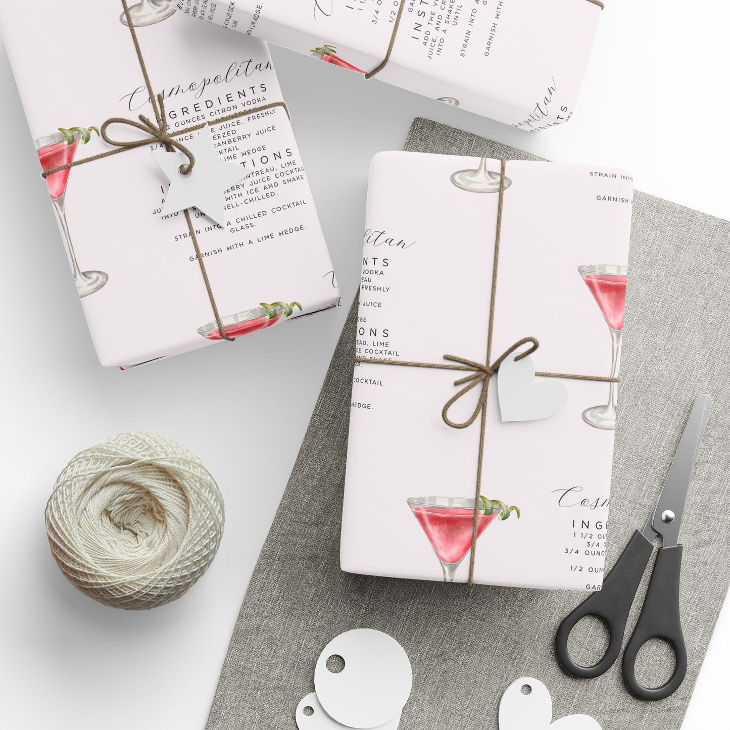 Cosmopolitan Cocktail Wrapping Paper
