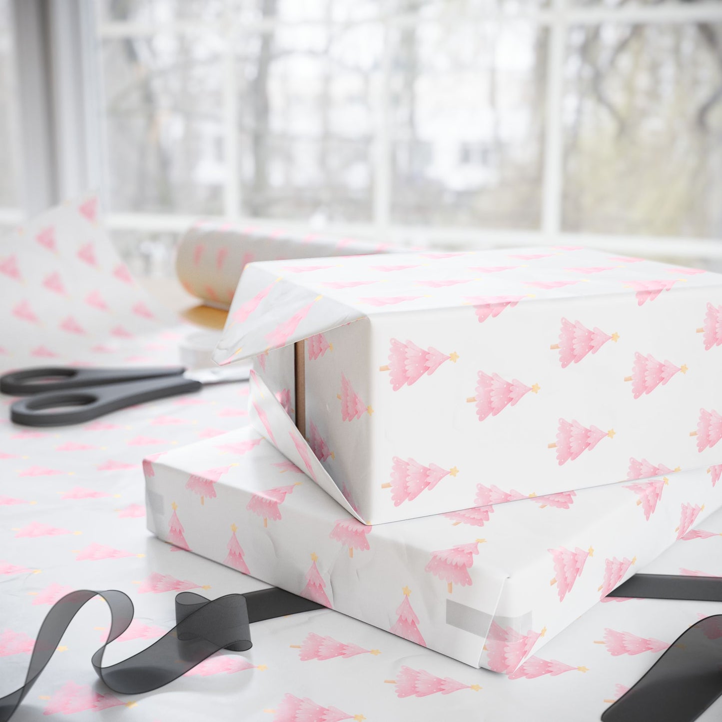 Think Pink Fir - real – Blush Christmas Tree Wrapping Paper