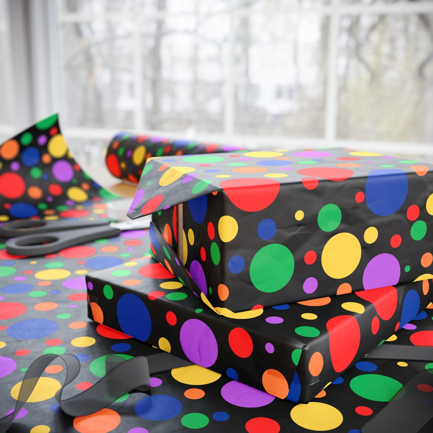 Colorful Polka Dot Wrapping Papers, Fun Gift Wrap for Birthdays, Parties, Celebrations, Events, Holidays, Arts and Crafts