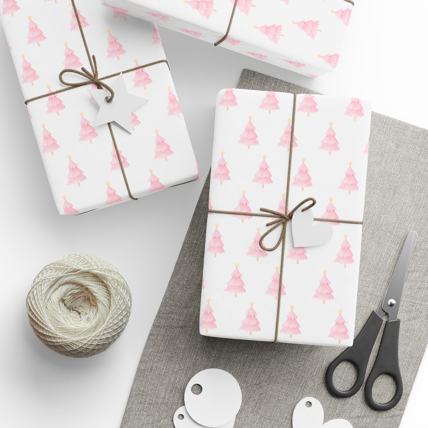 Think Pink Fir - real – Blush Christmas Tree Wrapping Paper