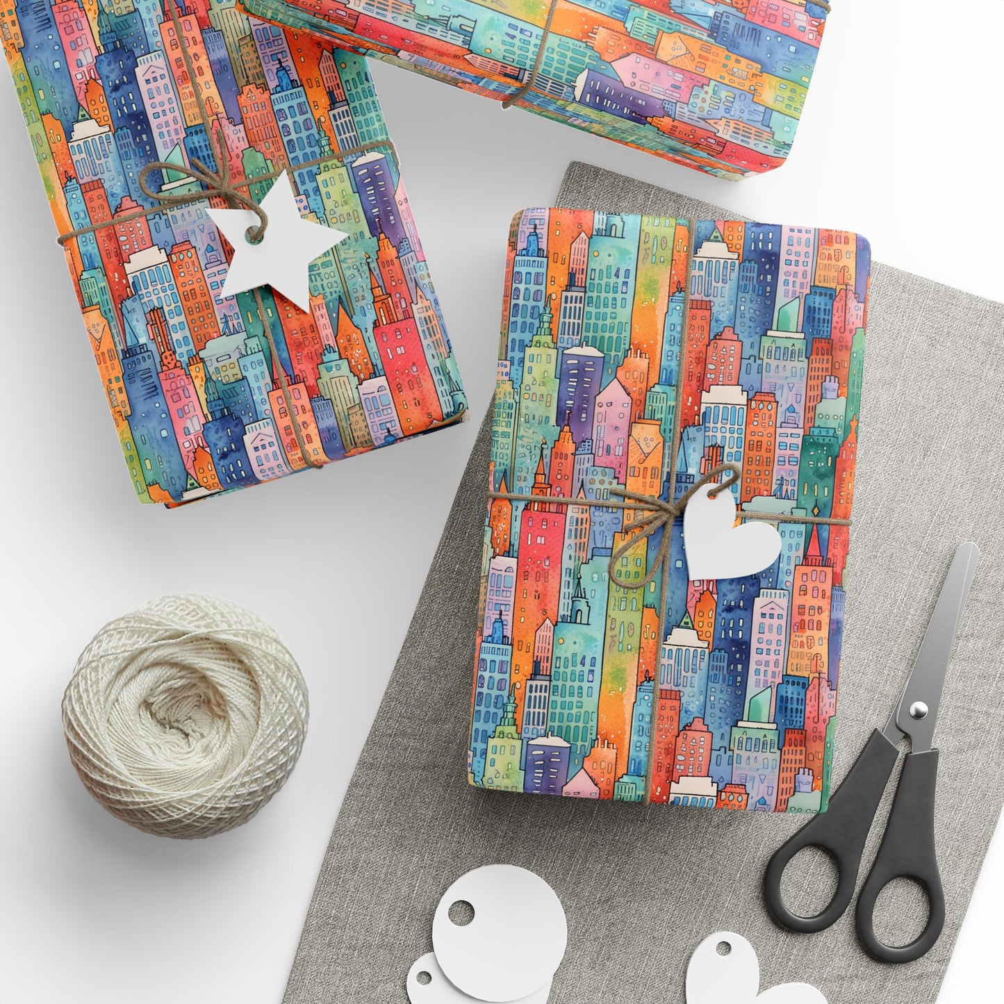 Abstract Cityscape Wrapping Papers