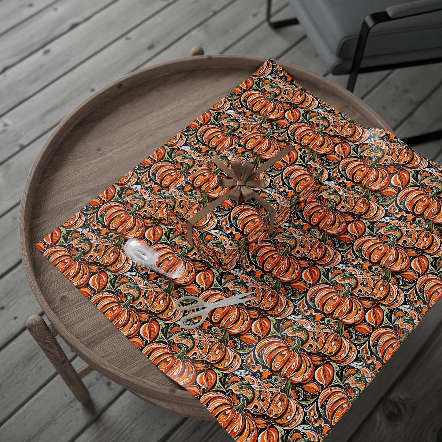 Festive Pumpkin Wrapping Papers