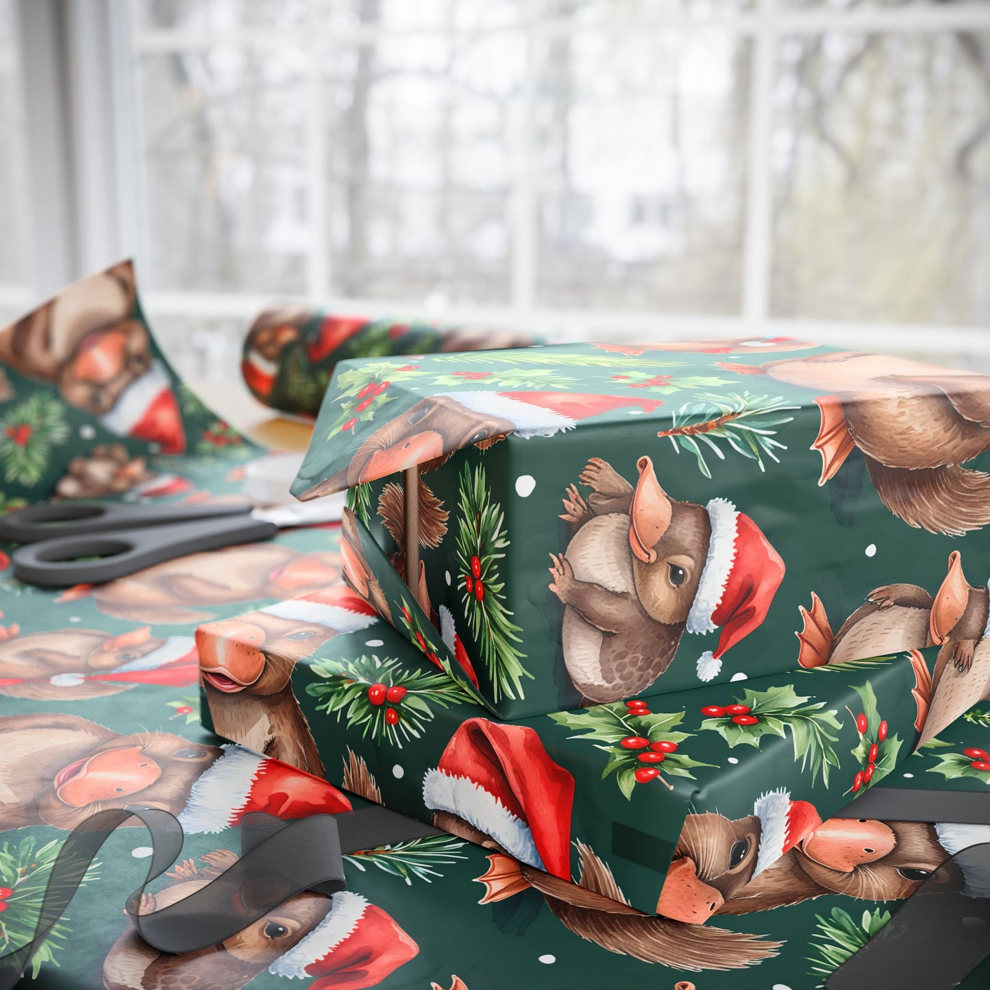 Platypus Parade – Aussie Christmas Wrapping Paper