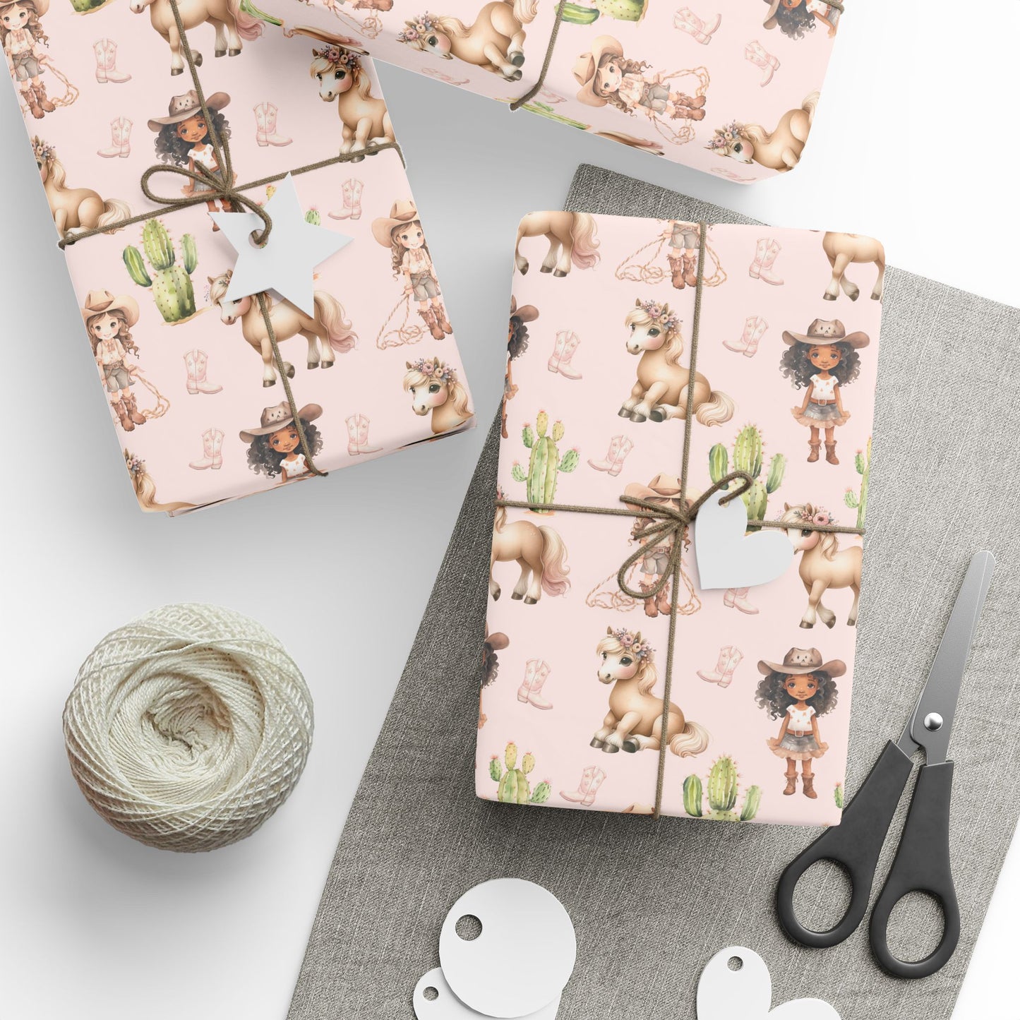 Pink Cowgirl Wrapping Paper