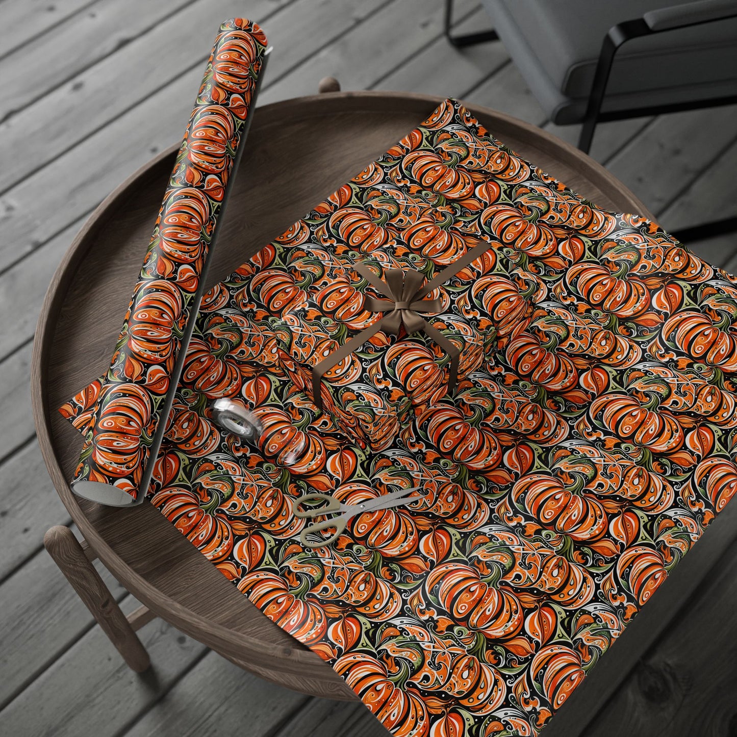 Festive Pumpkin Wrapping Papers