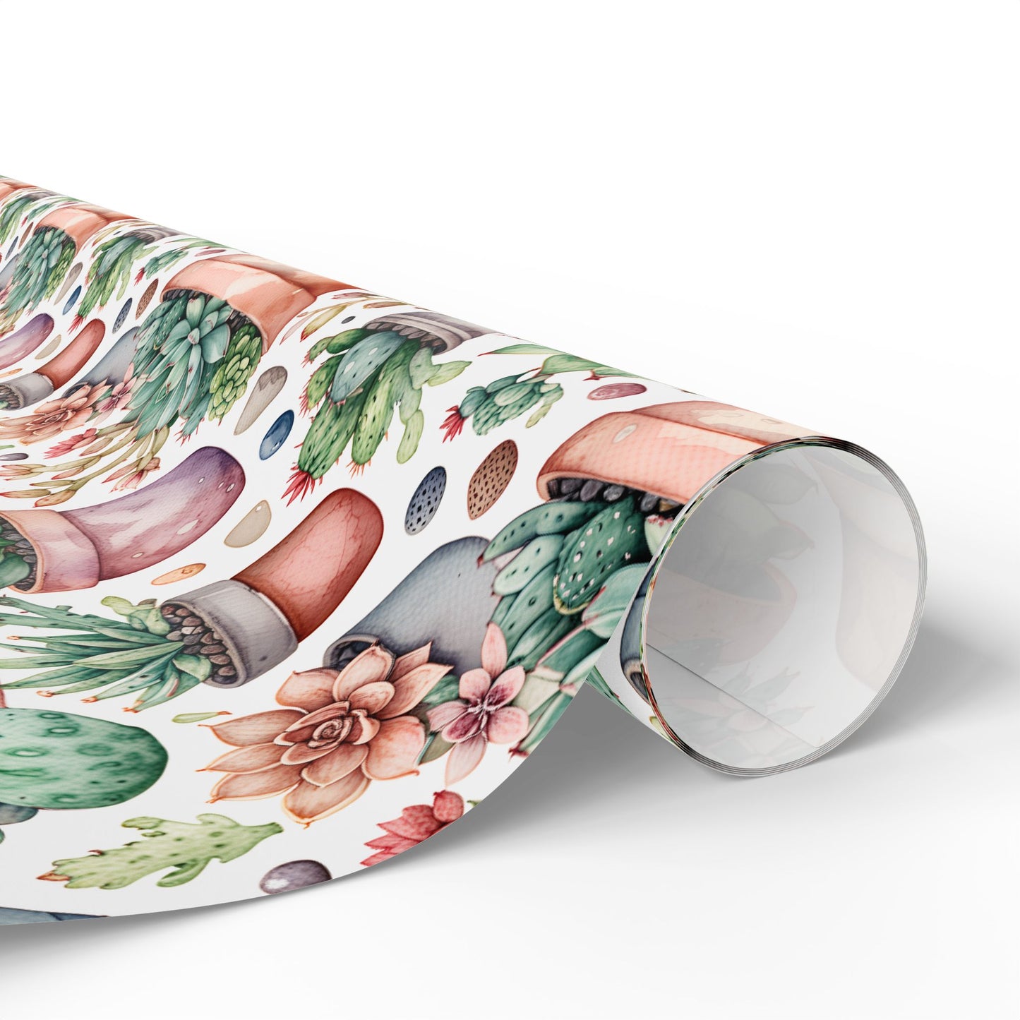 Gift Wrapping Papers with Adorable Succulents