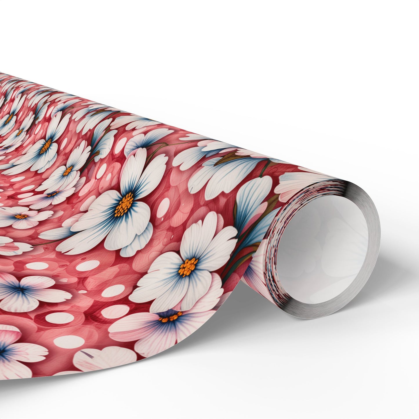 Pink Floral Wrapping Paper Roll