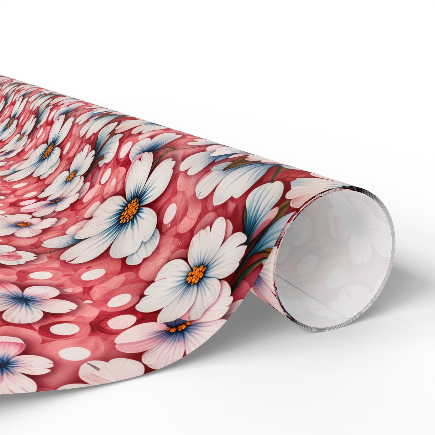 Pink Floral Wrapping Paper Roll