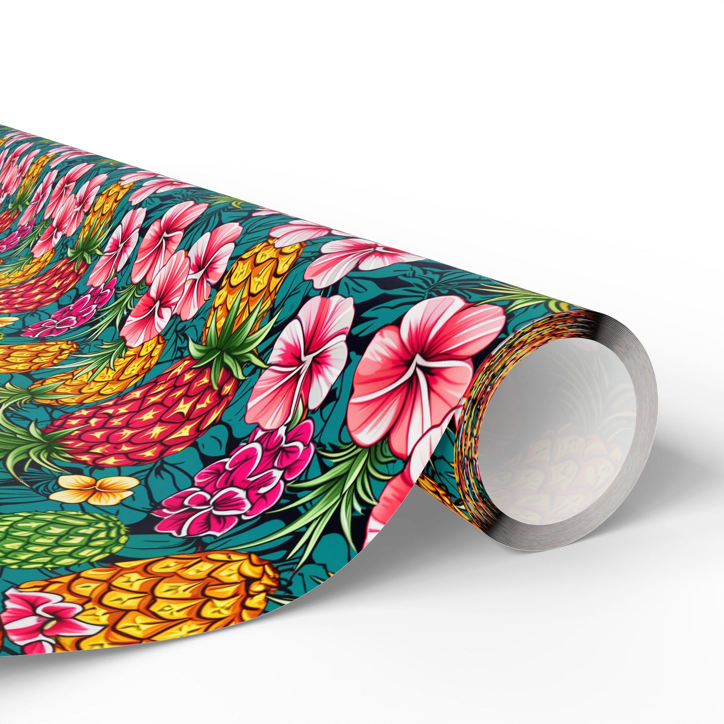 Wrapping Paper - Tropic Treat Pineapple Floral Hawaiian Gift Wrap