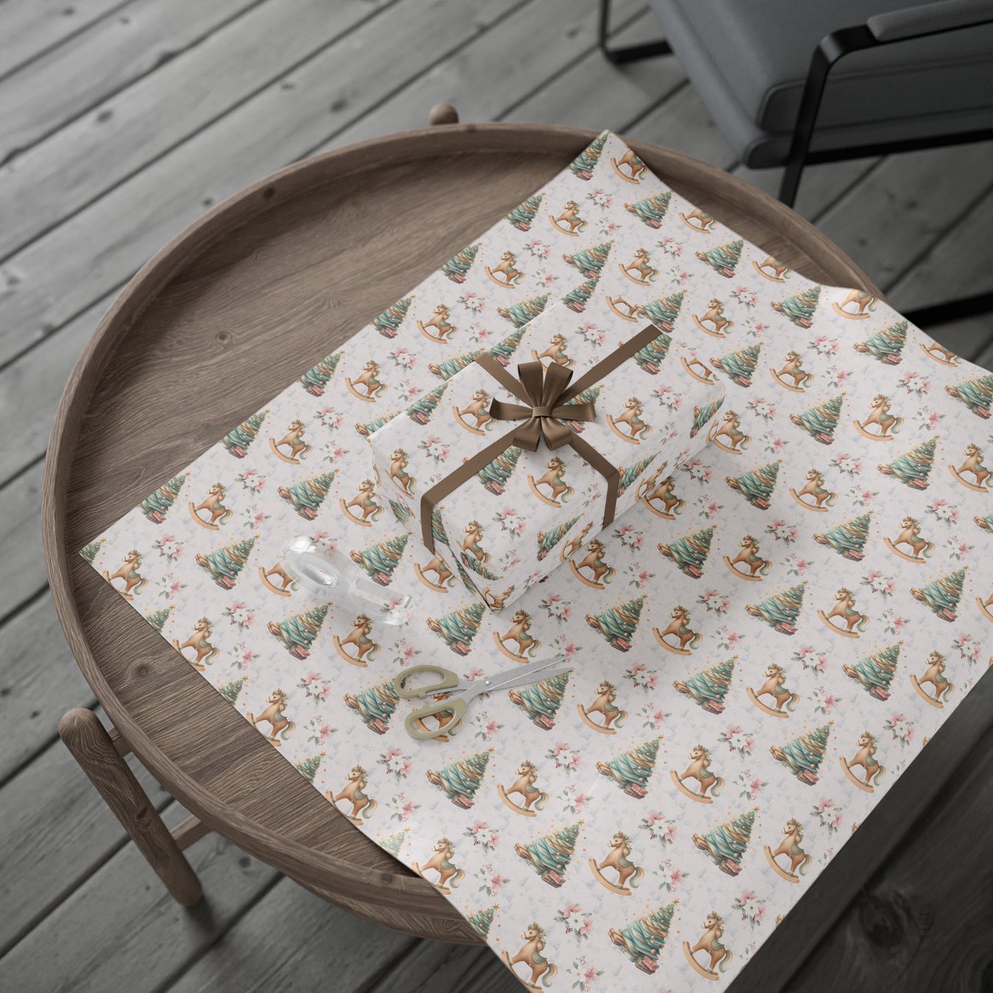 Rockin’ Around the Bookmas Tree – Vintage Holiday Wrapping Paper