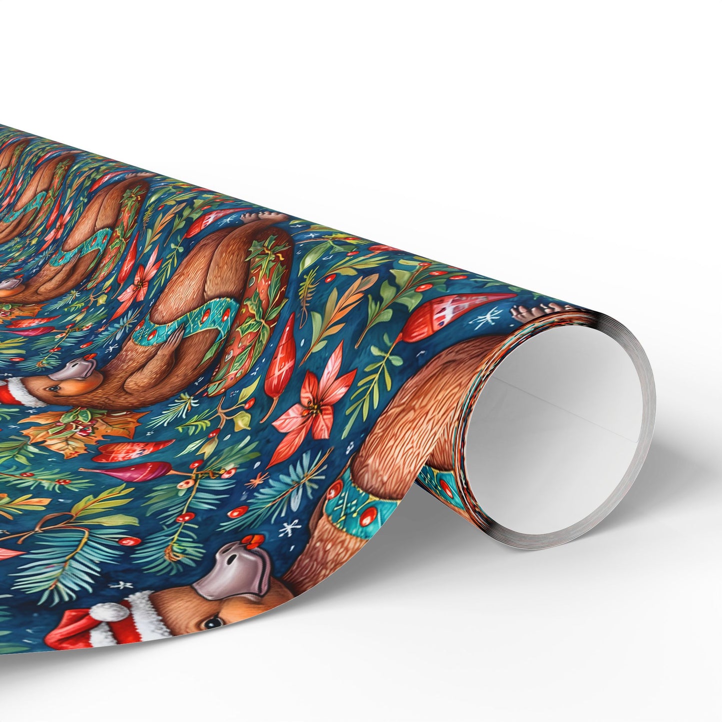 Merry & Quirky – Festive Platypus Wrapping Paper