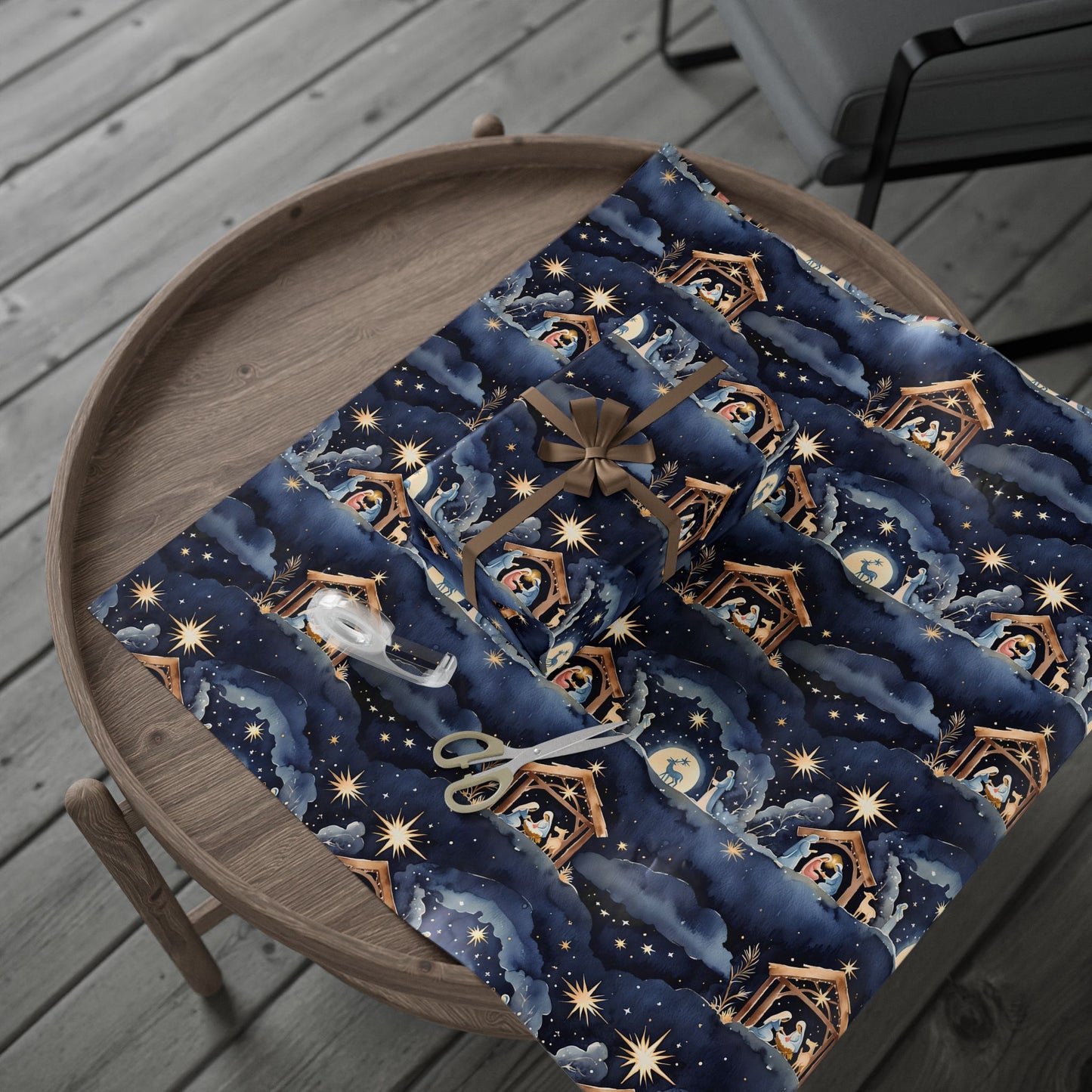 O Holy Night – Nativity Scene Wrapping Paper