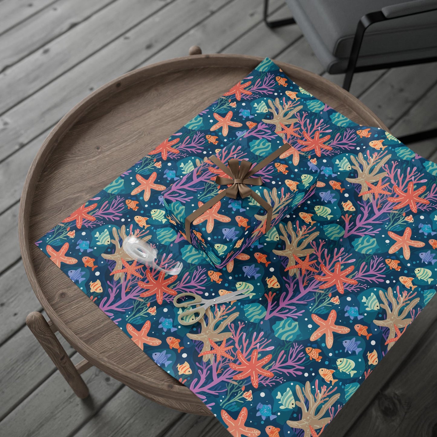 Blue and Coral Under Sea Theme