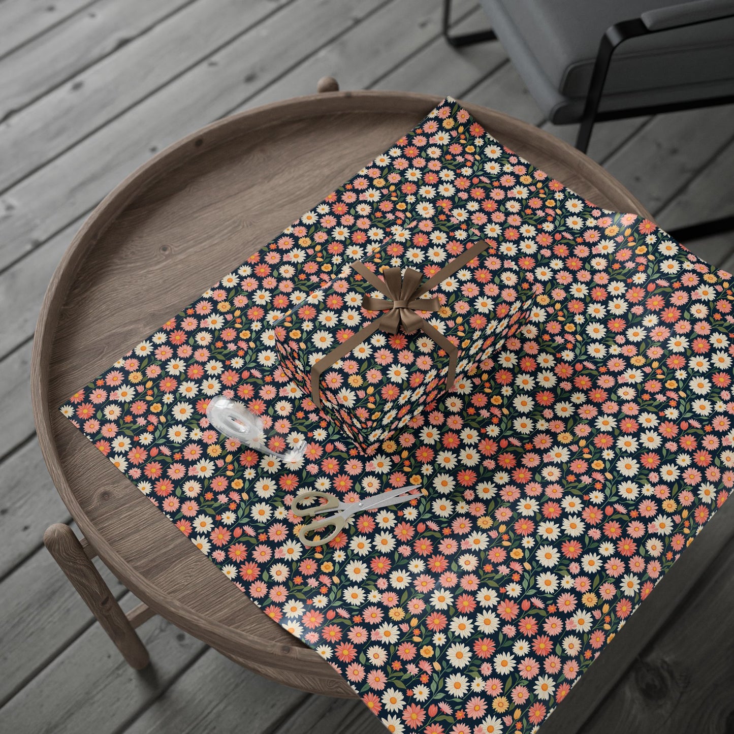 Colorful Daisy Floral Wrapping Paper
