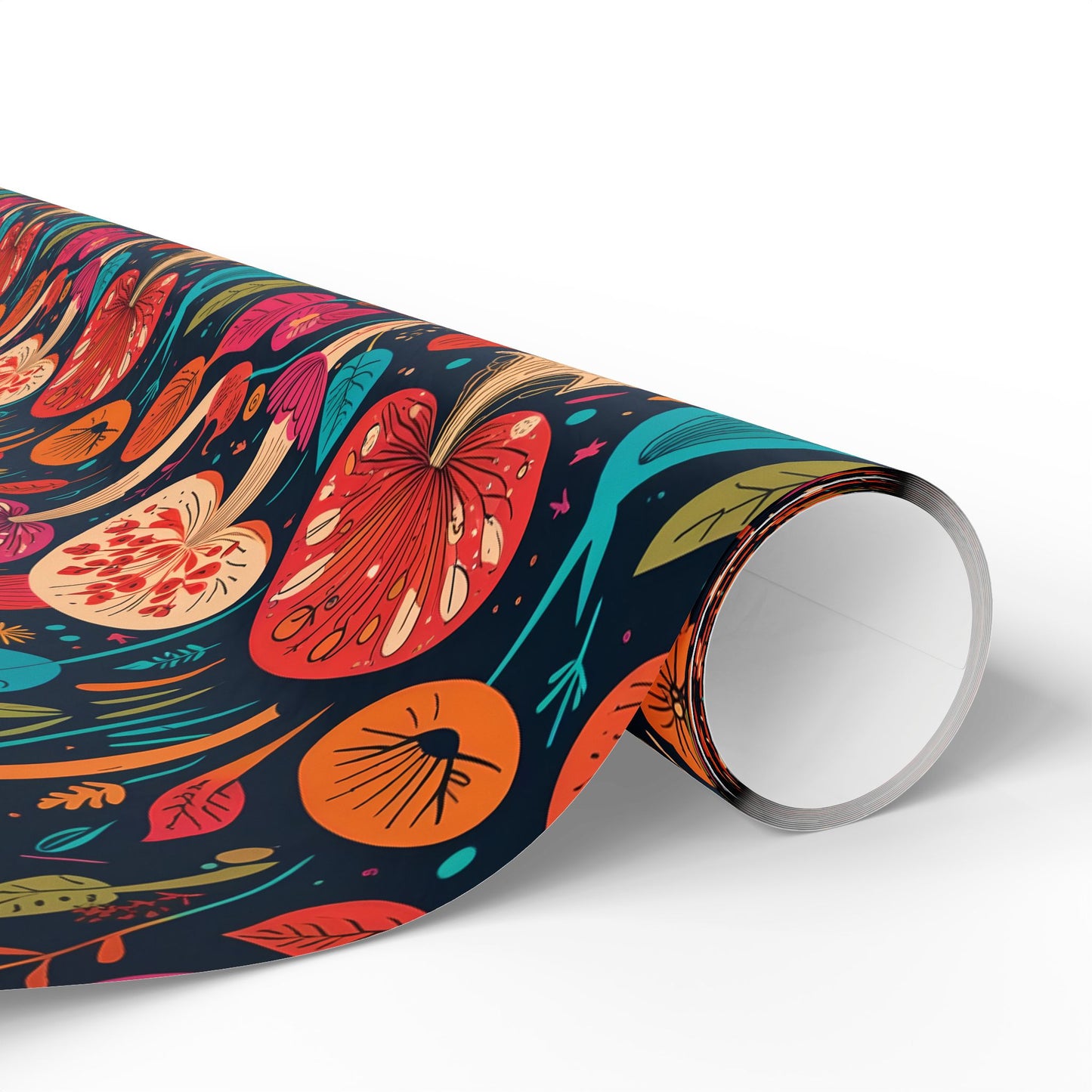 Retro Mushroom Motif Gift Wrap