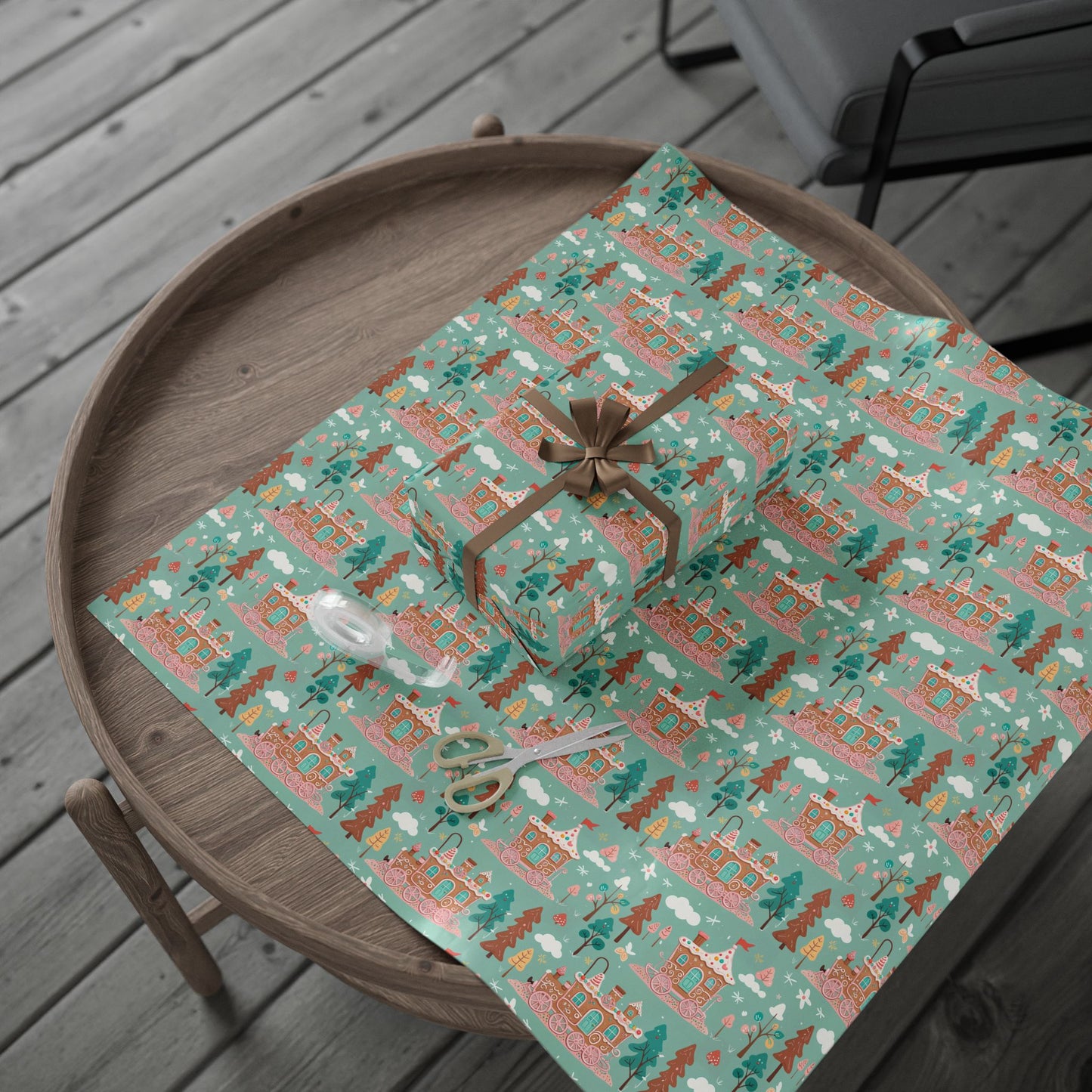 Gingerbread Express – Sugar Sleigh Rides Wrapping Paper