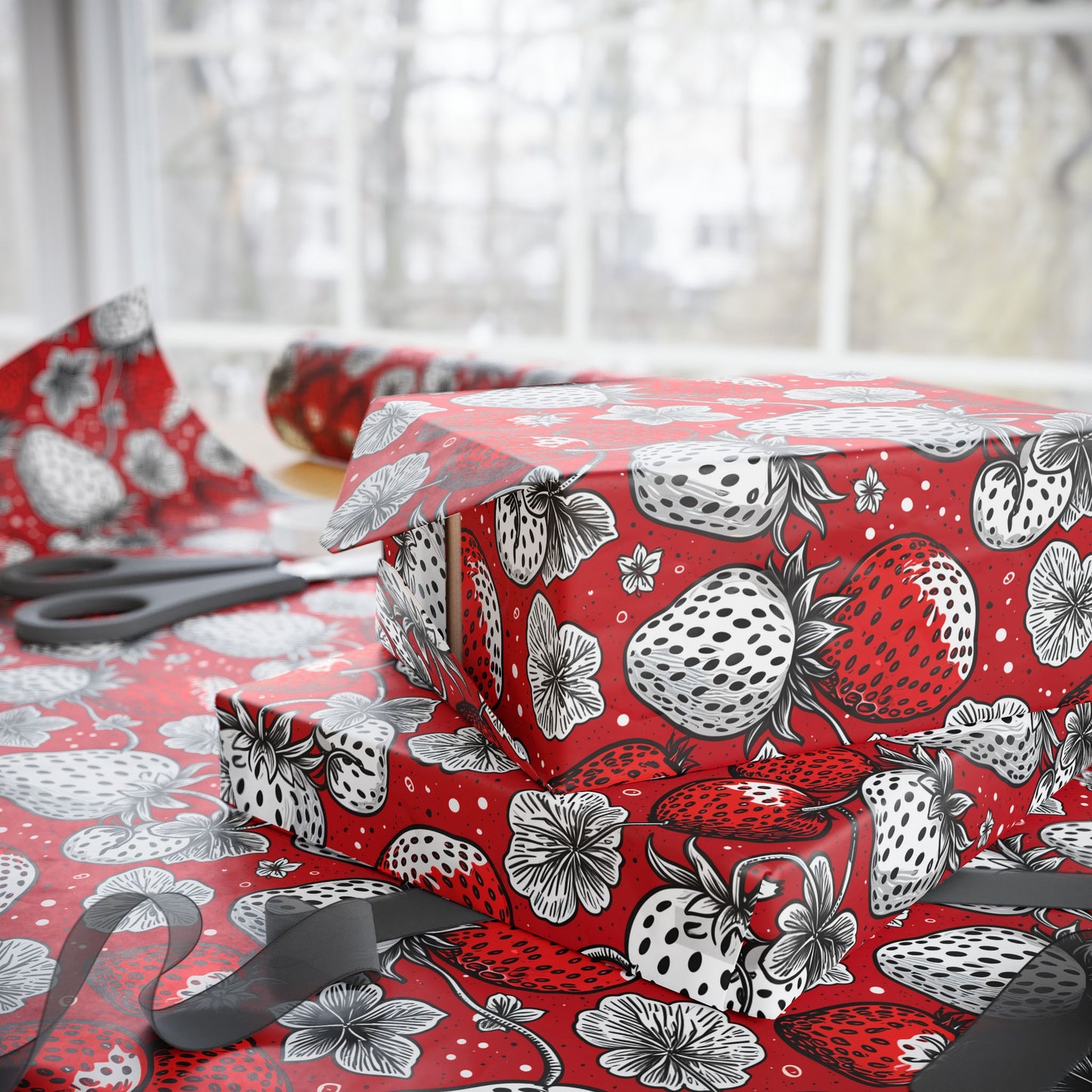 Berry Bold – Strawberry Pop Art Wrapping Paper