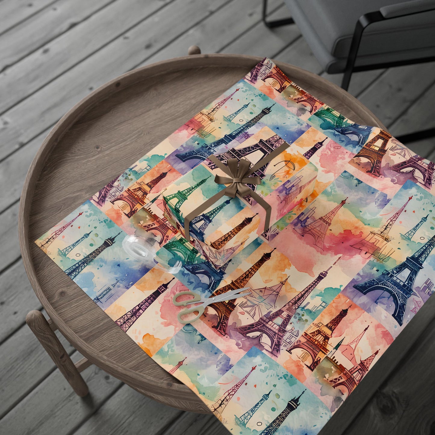 Vintage Paris Eiffel Tower Pastel Background