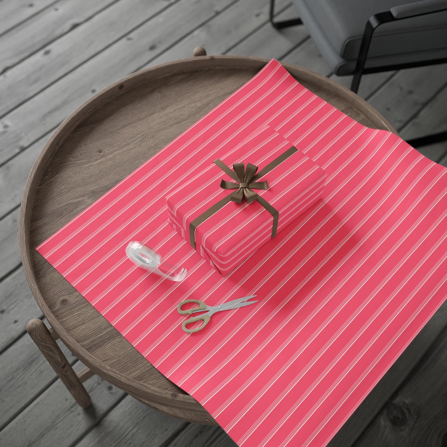 Pink Striped Wrapping Papers for Gift Giving
