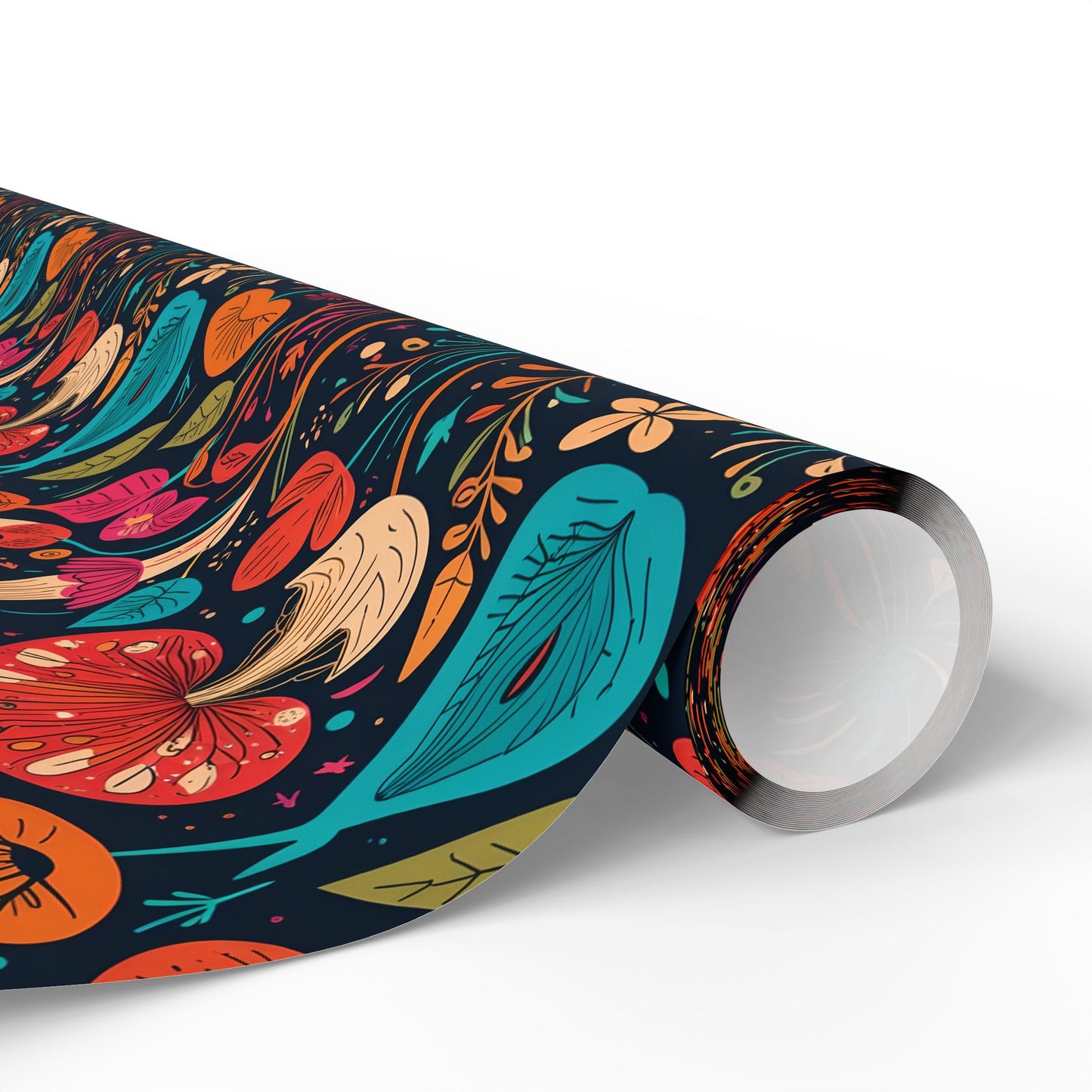 Retro Mushroom Motif Gift Wrap