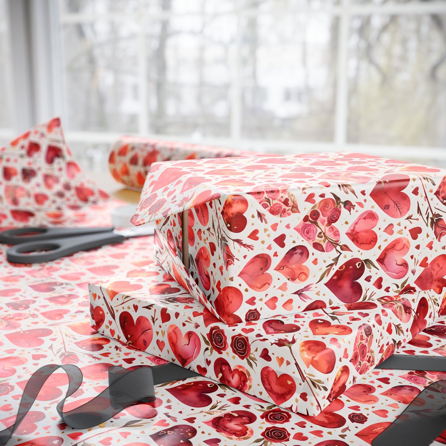 Romantic Heart Wrapping Paper