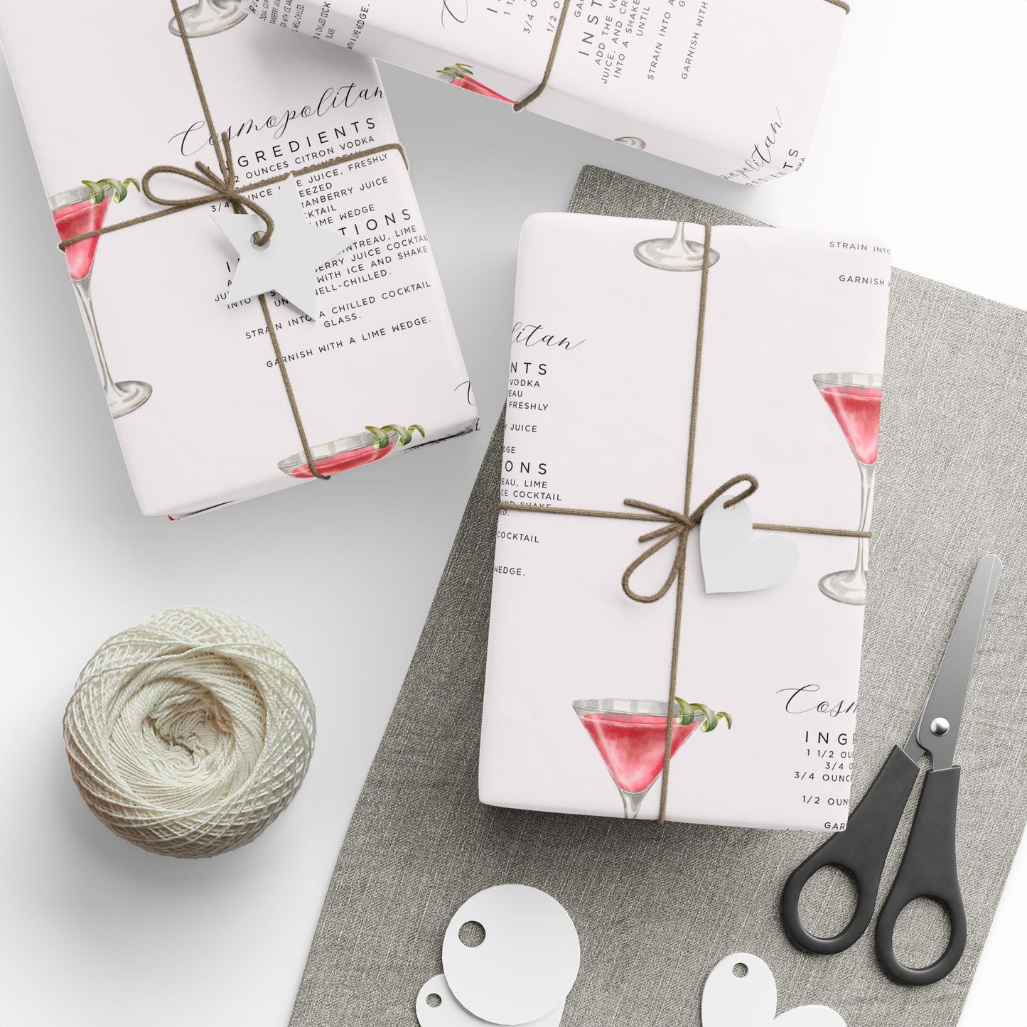 Cosmopolitan Cocktail Wrapping Paper