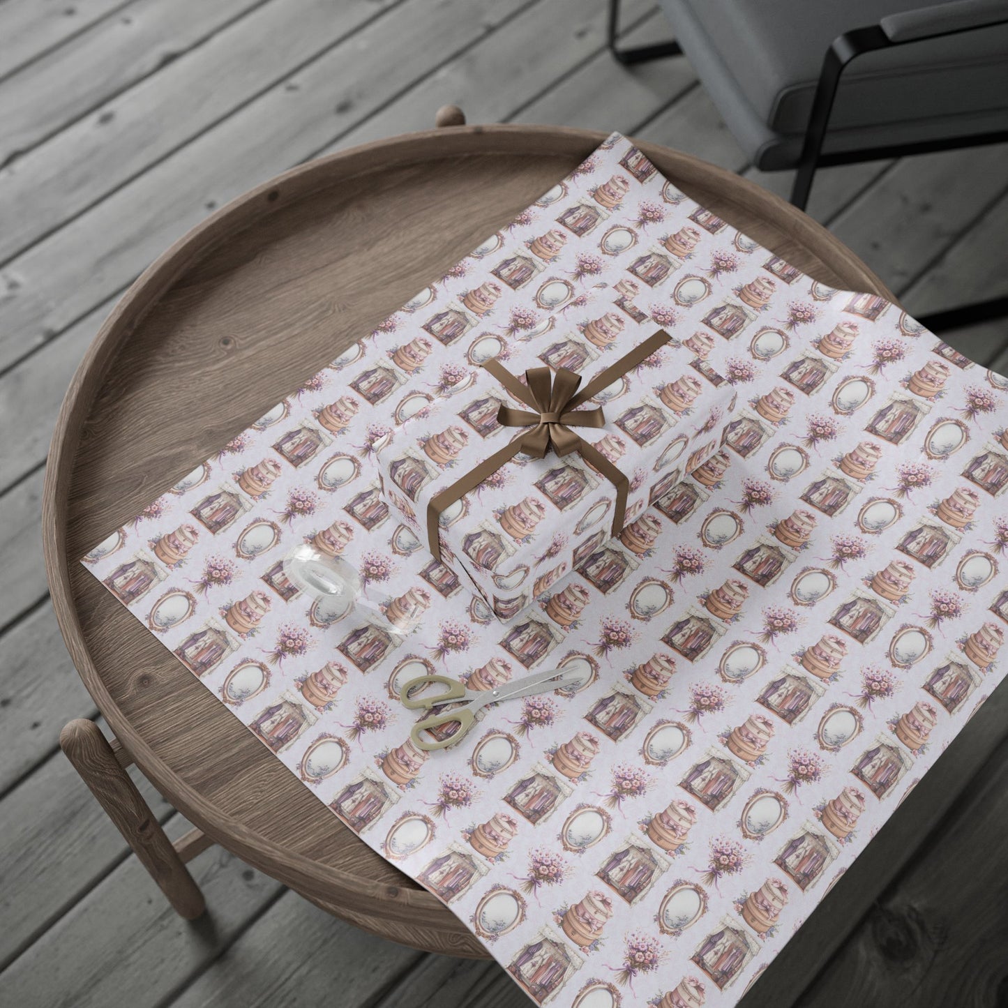 Elegant Wedding or Bachelorette Vintage Wrapping Paper
