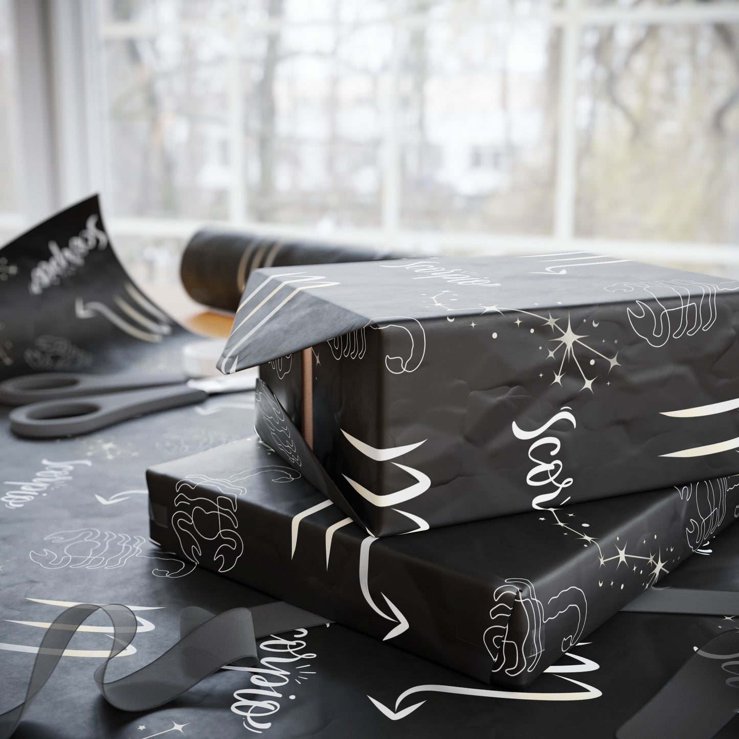 Sting & Spark – Scorpio Zodiac Wrapping Paper